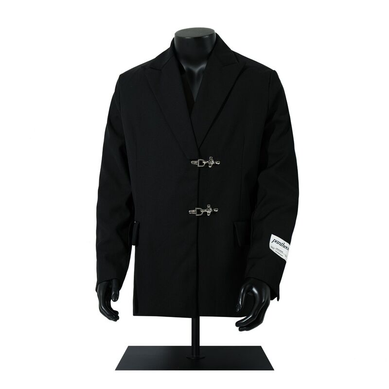 Unique Metal Hole Design Men's Blazer Autumn Winter Loose Casual Trendy High-End Suit Jacket