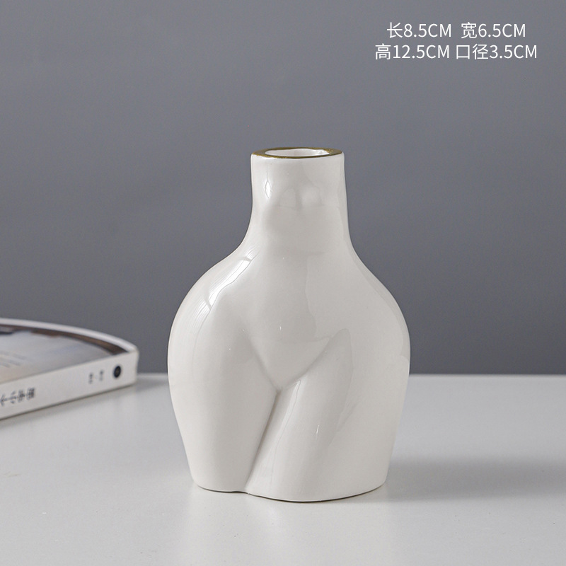 Venta caliente de la fábrica sola cabeza Europea romántica cuerpo cerámica candelabro decoración del hotel titular vela artesanía creativa