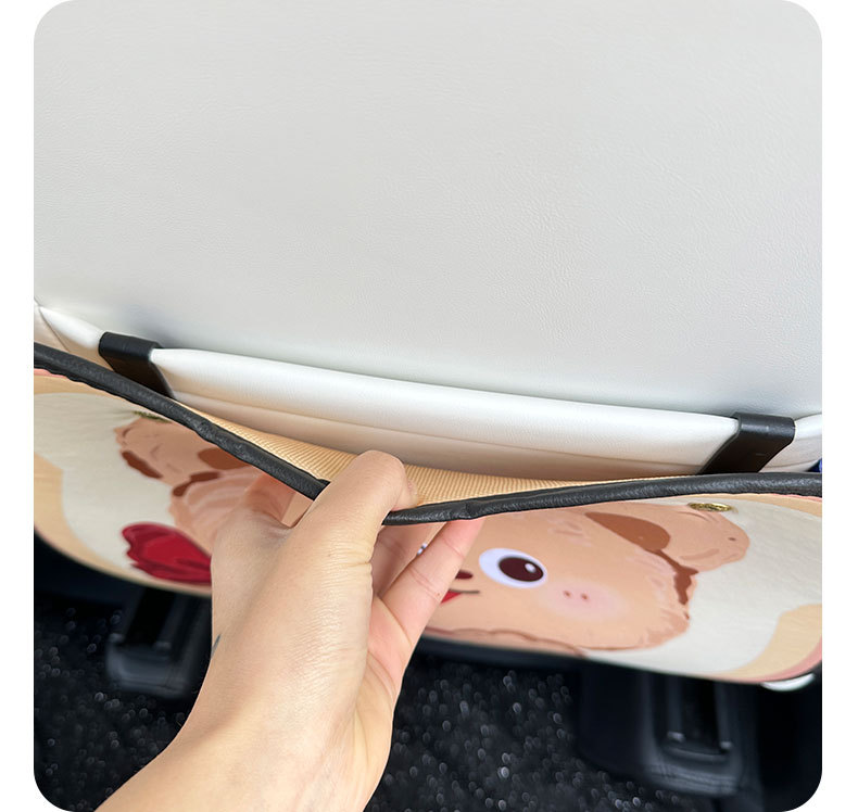 Cartoon cute bear car anti-kick pad universal rear seat back anti-dirty protective pad car rear seat protective pad