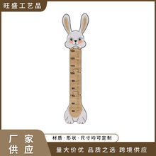 跨境摆件木制雕刻身高尺儿童成长表测量图墙壁装饰家居木质工艺品