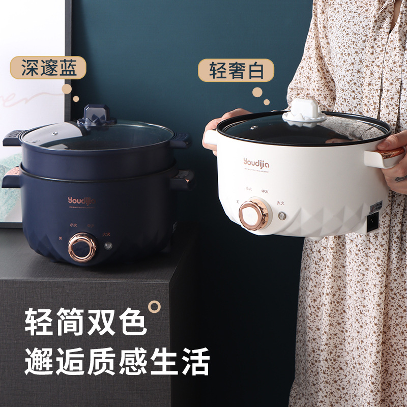 Hotpot eléctrico multifuncional para el hogar cocinador eléctrico dormitorio pequeño cocinador eléctrico