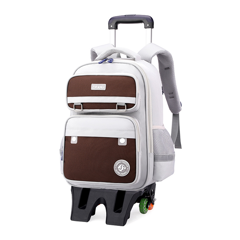 Pescado natural nuevo tirón mochila al por mayor escaleras mochila de estudiantes 3 - 6 grados antidesgaste