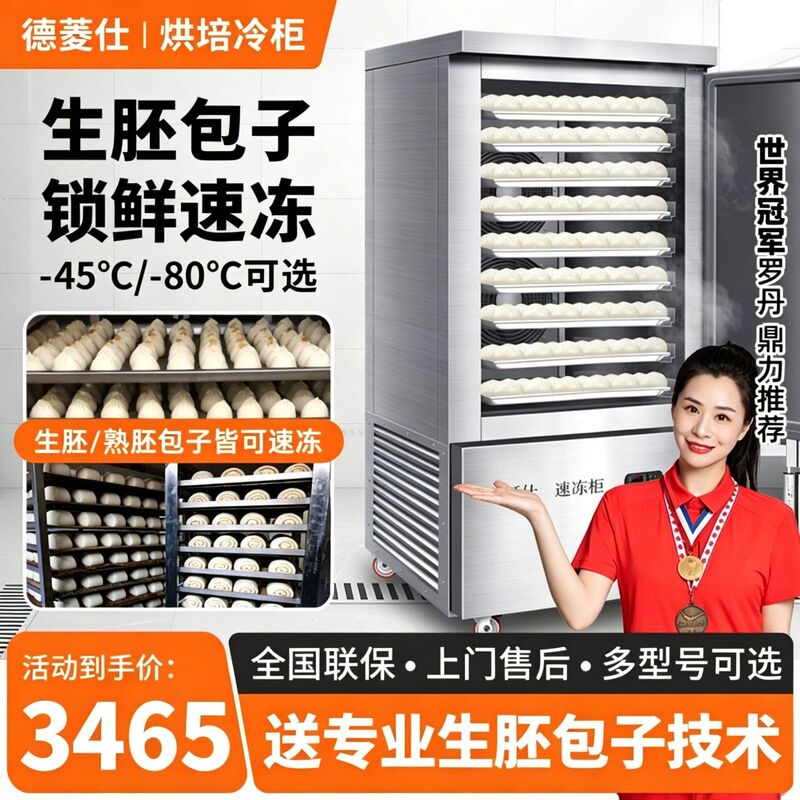 Delingshi Quick-Frozen Cabinet Commercial Quick-Frozen Freezer Minus 45 Degrees Plug-In Freezer Steamed Buns Dumplings Sea Cucumber Quick-Frozen Machine