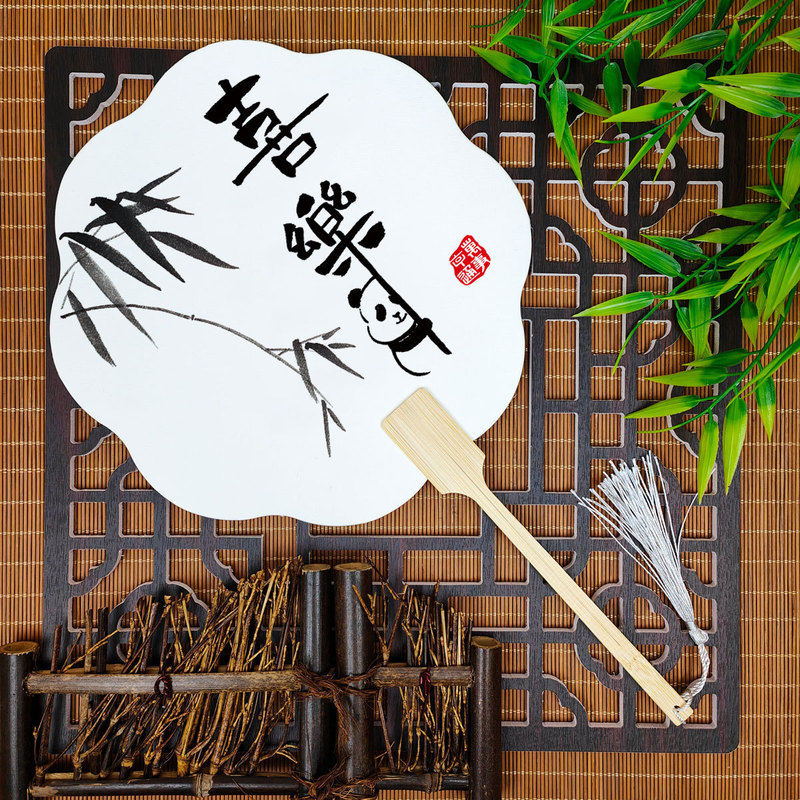 宣紙団扇環境保護カード扇風機来図制作印刷観光スポット会社活動広告扇風機卸売り|undefined