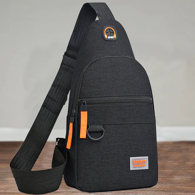 Korean Style Chest Bag for Men, Waterproof Oxford Cloth Shoulder Crossbody Bag, Outdoor Leisure Sports Cycling Chest Bag for Men