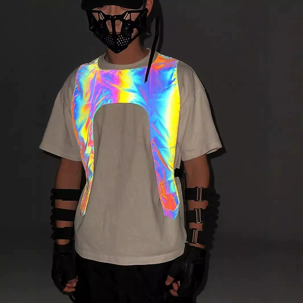 Нишевые светоотражающие жилеты европейские и американские мужчины и женщины хип-хоп рэп хип-хоп жилет