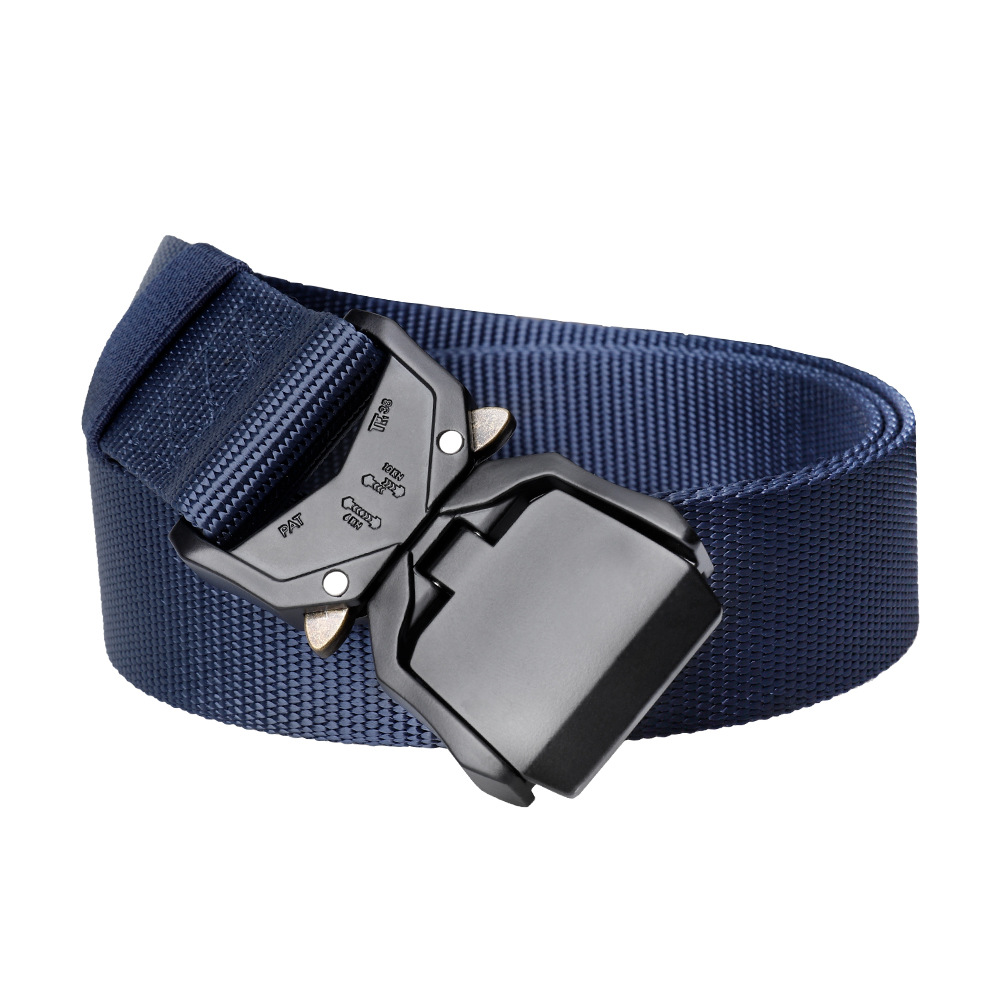 3,8 cm nuevo doble liberación rápida aleación de aluminio hebilla de nylon cinturón de los hombres al aire libre Cobra cinturón táctico
