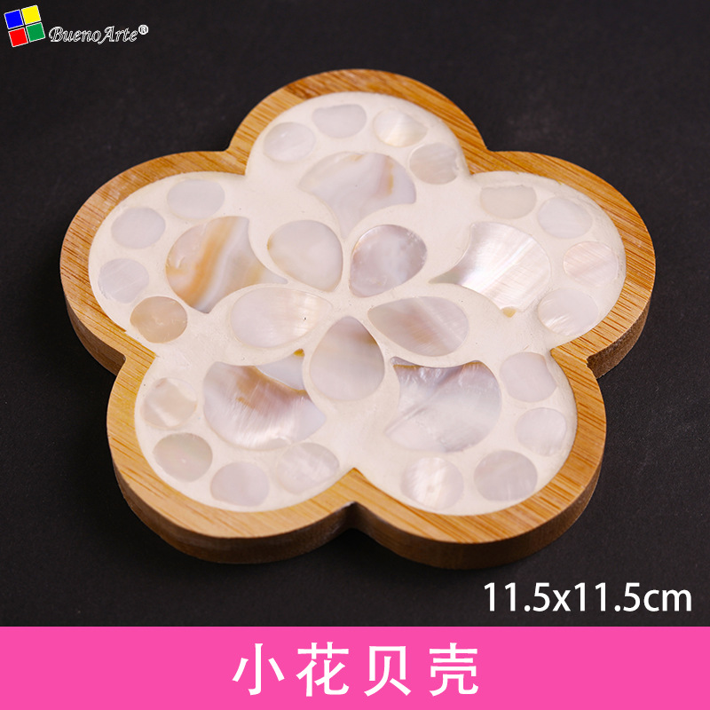 DIY Shell mosaico posavasos paquete de material de los niños creativos hechos a mano regalos prácticos caseros comunidad actividades de calentamiento