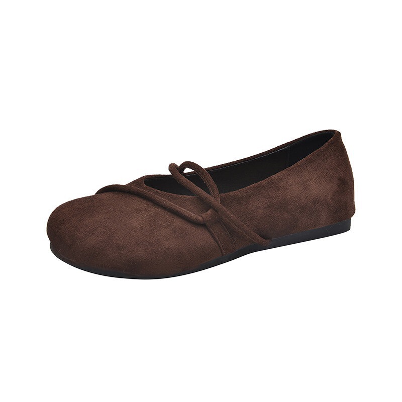 Round-toe retro soft-soled Birkenstock-style women's shoes, new spring 2026 model, flat versatile granny shoes, shallow loafers Round-toe retro soft-soled Birkenstock-style women's shoes, new spring 2026 model, flat versatile granny shoes, shallow loafers