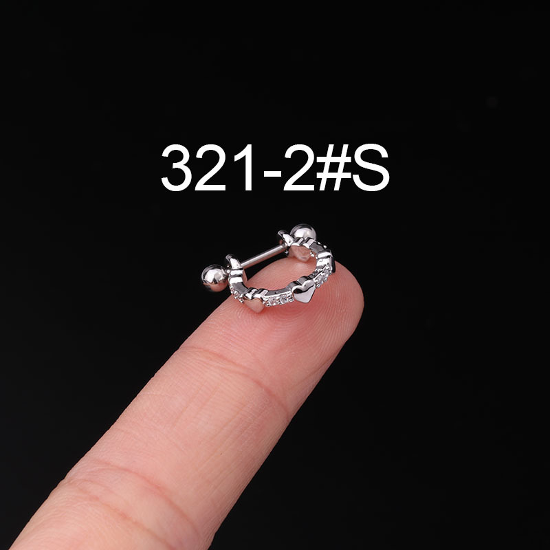 20g de acero inoxidable fina varilla piercing pendientes creativo hueso del oído uñas populares de Europa y América del tornillo bola de la torsión espárragos solo