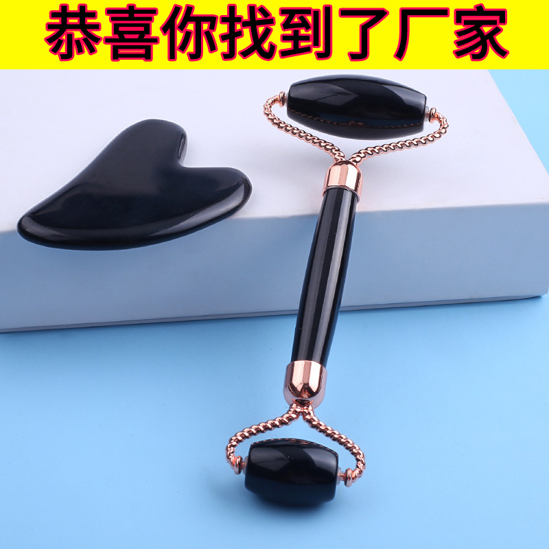 Fuente de fábrica nueva obsidiana belleza Jade joyería artesanía Oficina Decoración Jade rodillo masajeador