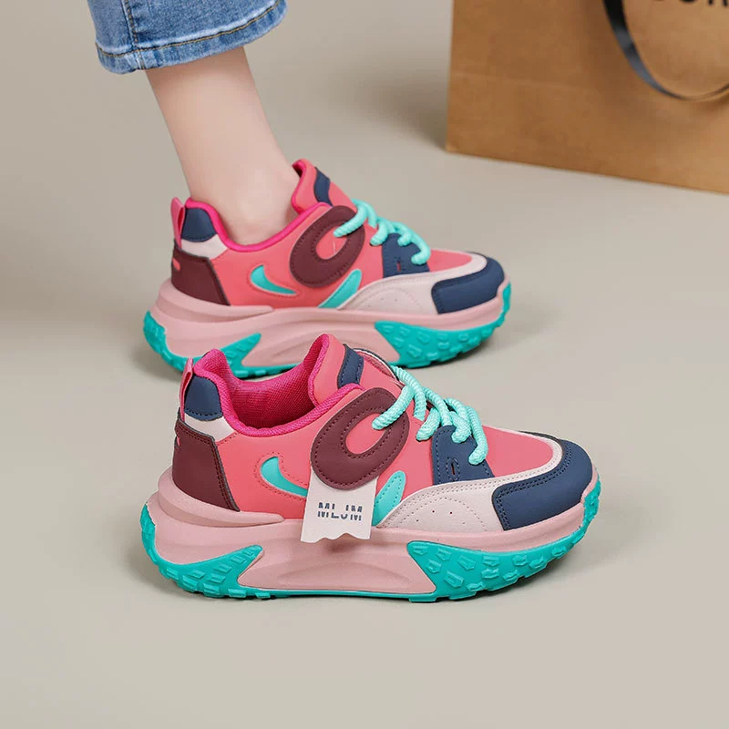 [Maillard daddy shoes women's 2024 spring new Korean version ins female student sports casual shoes thick-soled running shoes]