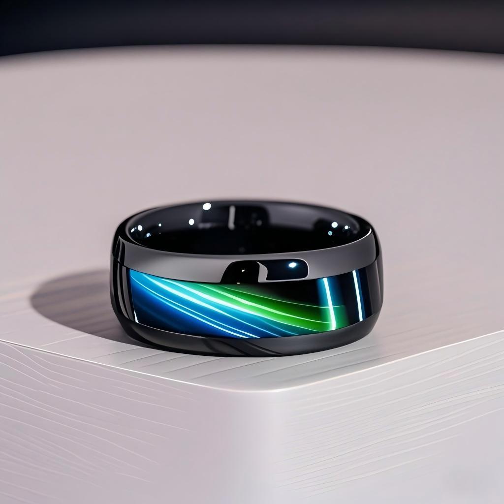 Nuevo anillo negro hombre, incrustaciones parche piedra ojo