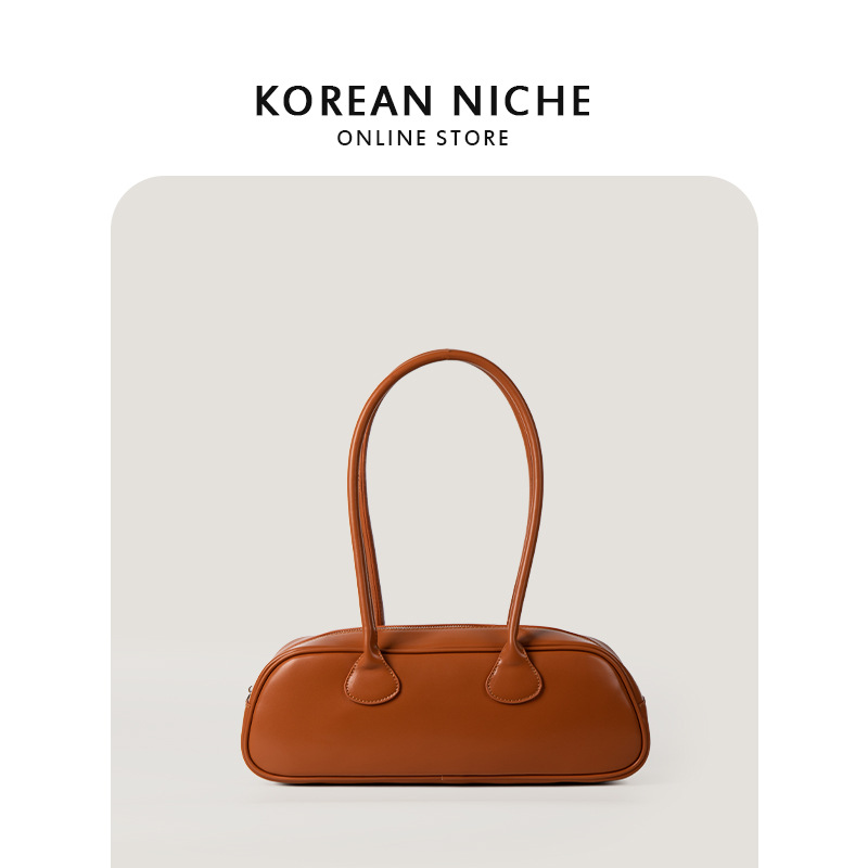 2024 New Korean Niche Design Ins Single Shoulder Underarm with Female Texture and Large Capacity Handheld Stick Bag_voghion.com