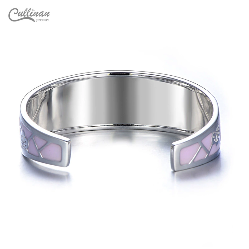 Silver bracelet, accessory, enamel, silver 999 sample, high-quality style