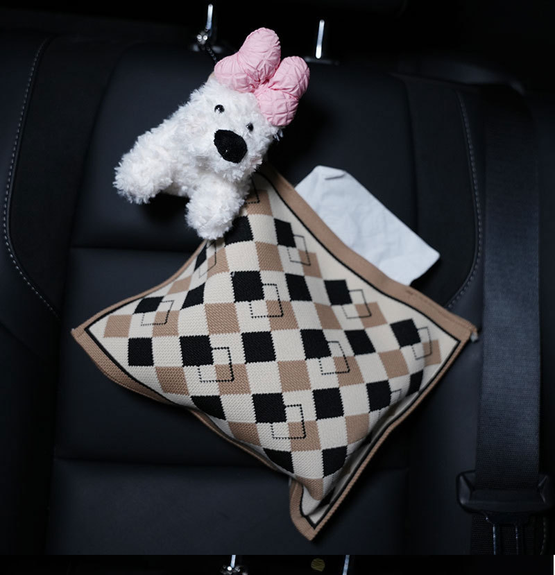 Cute Car Tissue Box Doll Creative Hanging Car Interior Tissue Holder