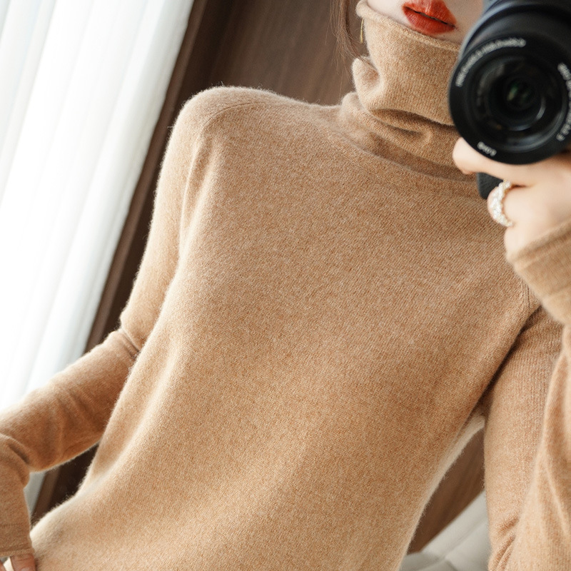 2026 Autumn/Winter New Pullover Turtleneck Wool Knit Sweater Slim Fit Versatile Base Layer for Women 2026 Autumn/Winter New Pullover Turtleneck Wool Knit Sweater Slim Fit Versatile Base Layer for Women