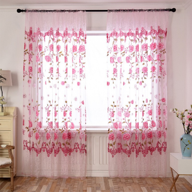 Manufacturer Supplies Printed Large Peony Gauze Curtains, Light-Transmitting Curtains, Bedroom Curtains, Amazon Aliexpress Finished Products Wholesale Manufacturer Supplies Printed Large Peony Gauze Curtains, Light-Transmitting Curtains, Bedroom Curtains, Amazon Aliexpress Finished Products Wholesale