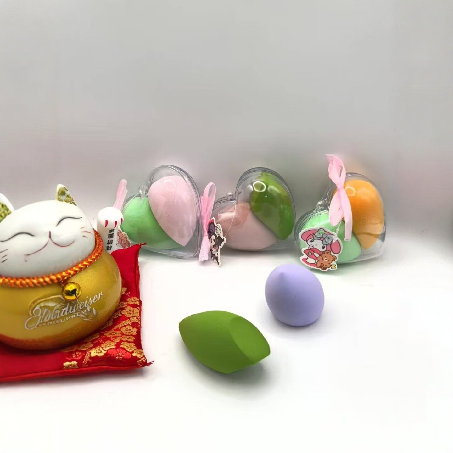 Fábrica directa hidrofílica huevo de maquillaje conjunto de calabaza polvo de maquillaje huevo de maquillaje esponja de maquillaje genuino