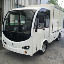 2座全封闭电动送餐车报价，监狱电瓶保温餐车售价