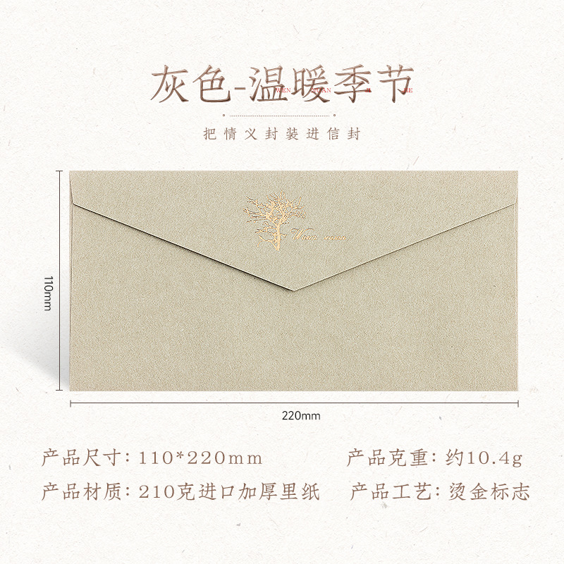 Invitación de negocios de gama alta retro elegante sobre dorado N ° 5 DL sobre engrosado LOGO ESTILO OCCIDENTAL