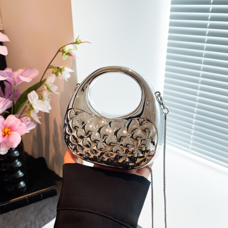 Elegante Gesteppte Dumpling Handtasche Mit Kette Schultertasche_voghion.com