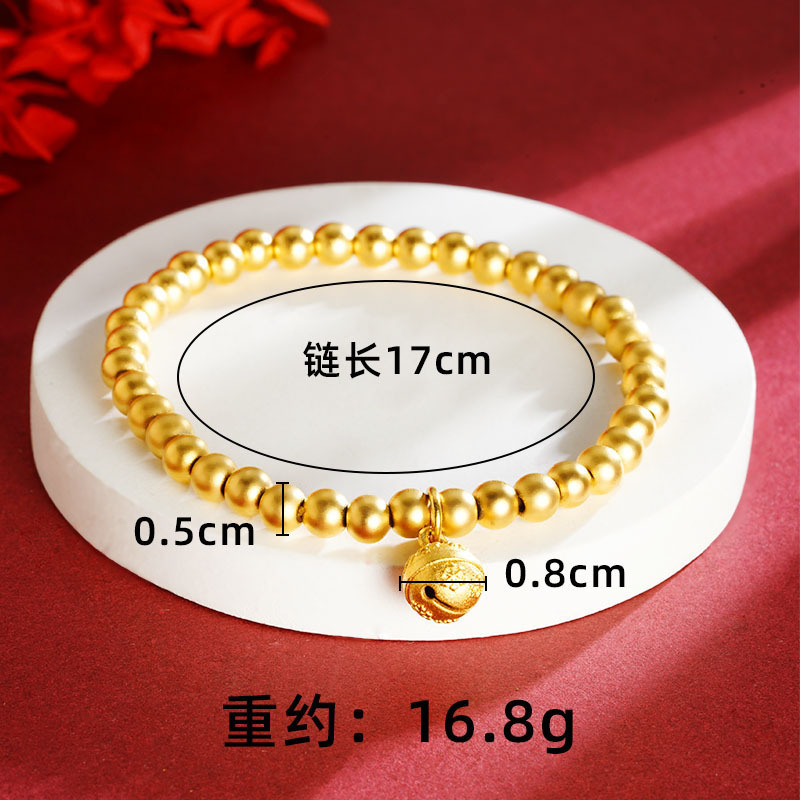 Nuevo brazalete chino de bambú de estilo chino para damas que no se desvanece durante mucho tiempo, brazalete de marea nacional de esmalte, joyería de latón dorado de arena vietnamita