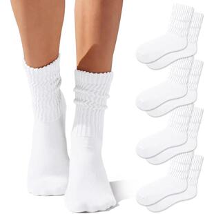 O 85780 White Socks Knit Ankle Leg Warmers ᘿ�ë���Ѷ��m