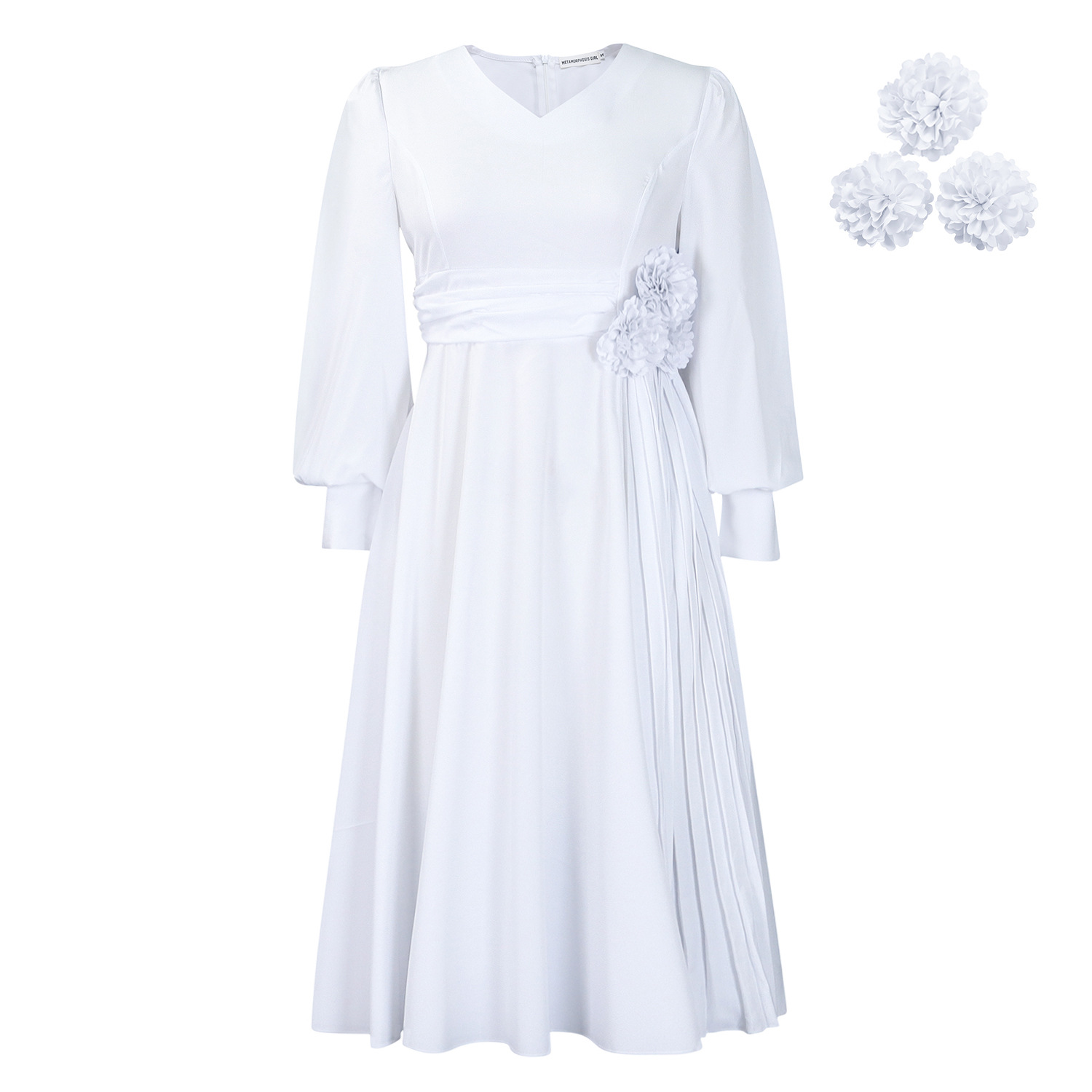 Women's Elegant Solid Color A-Line Dress