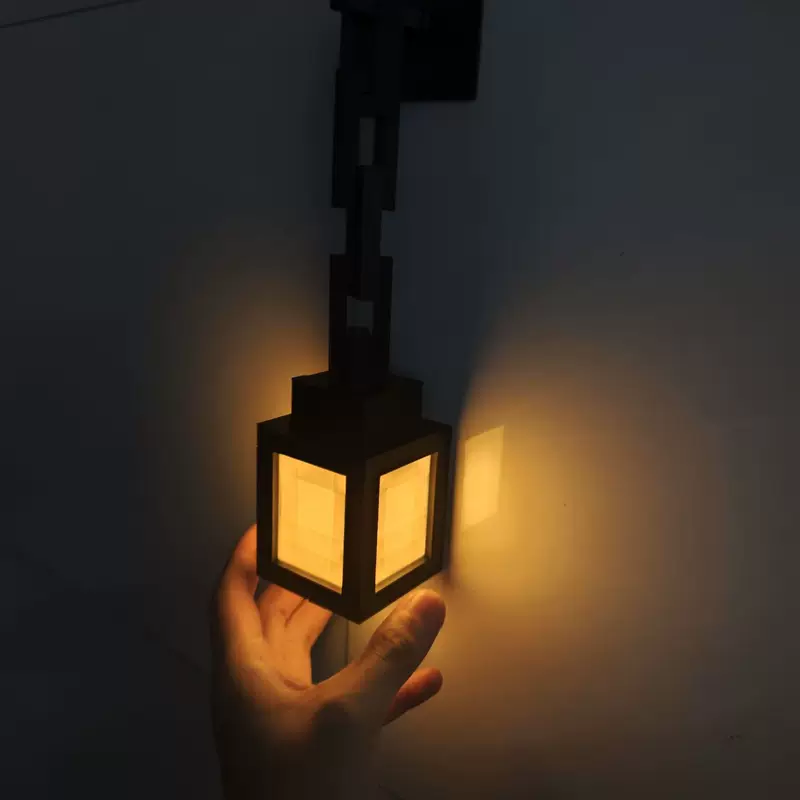 Классная видеоподсветка к игровой периферии Mc Minecraft, ambient лампа в стиле Xiaohongshu, ночник, креативная пиксельная лампа