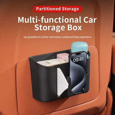 Car tissue box/set storage box, plastic thickened snap-on