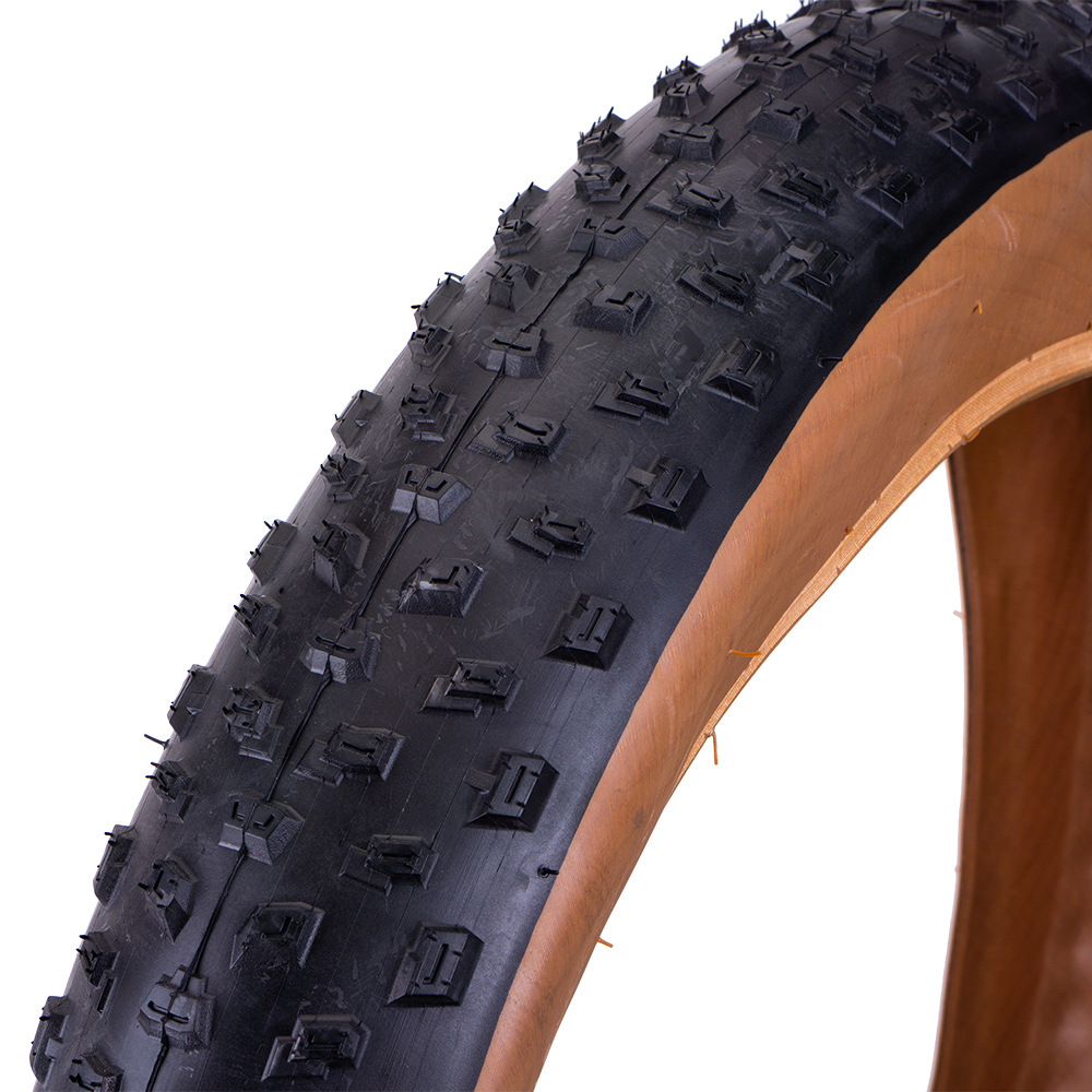 ZTTO Snow ATV Neumático 20 pulgadas 26 pulgadas 3.0/4.0 retro borde de piel marrón 60TPI neumático antideslizante y resistente al desgaste image 5