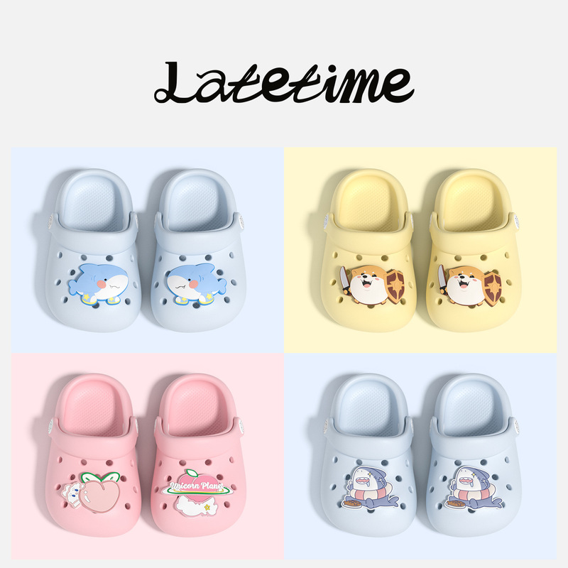 Latetime Shark Baby Slippers for Boys and Girls, Outdoor Wear, Infant and Toddler Sandals, Indoor Non-Slip Latetime Shark Baby Slippers for Boys and Girls, Outdoor Wear, Infant and Toddler Sandals, Indoor Non-Slip