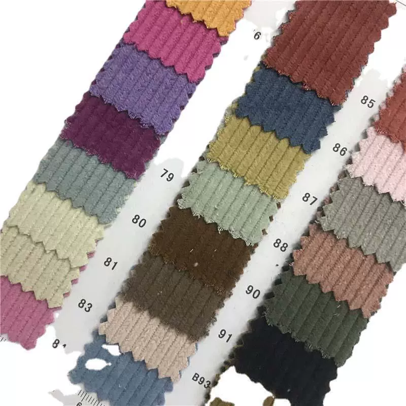 Corduroy fabric 8-pocket 8-pieces non-elastic 73 colors in stock Factory direct sale M106105