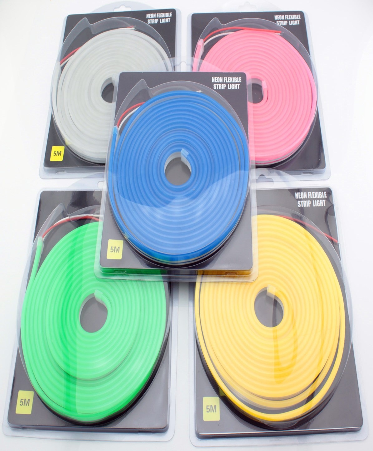 Waterproof 5M LED Kit 511 Flexible Strip Light 2835 SMD Neon Glow Letter Indoor Ambiance Dimmable