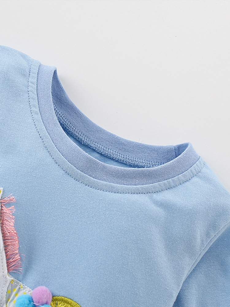 Camiseta de niña malwee transfronteriza otoño e invierno nueva camisa de manga larga para niños europeos y americanos