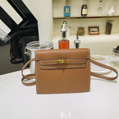 包包2024女春季新款時尚百搭軟皮小方包凱莉跳舞包單肩斜挎雙肩包