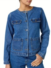 D 71786 Women's Blue Denim Jacket �{ɫţ�ЊA�� �羳�W��