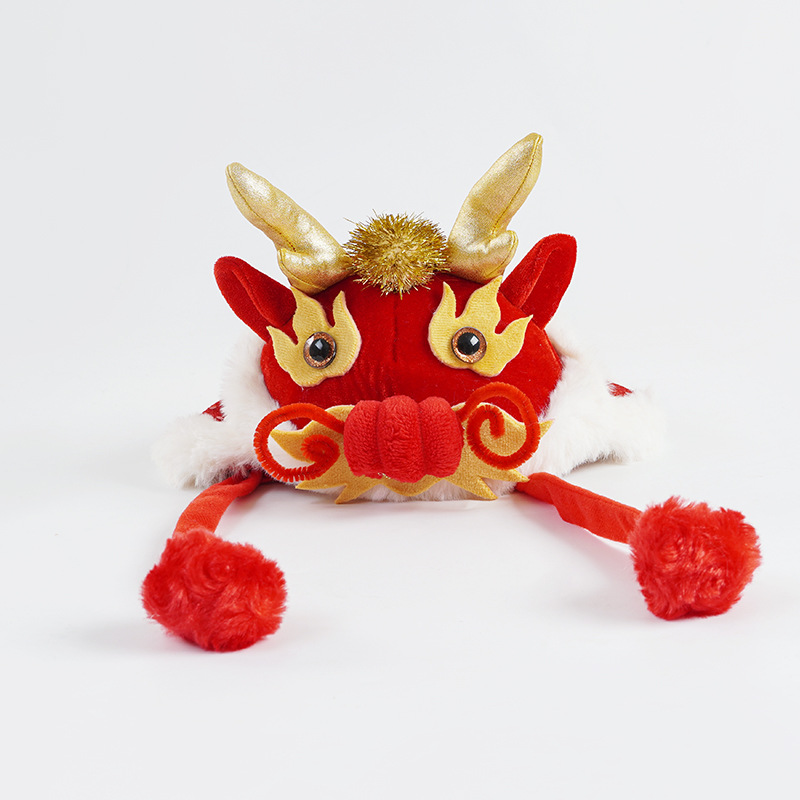 Año Nuevo León sombrero chihuazi mascotas suministros fábrica ropa de León año tradicional estilo chino francés cubo linterna Festival León danza sombrero