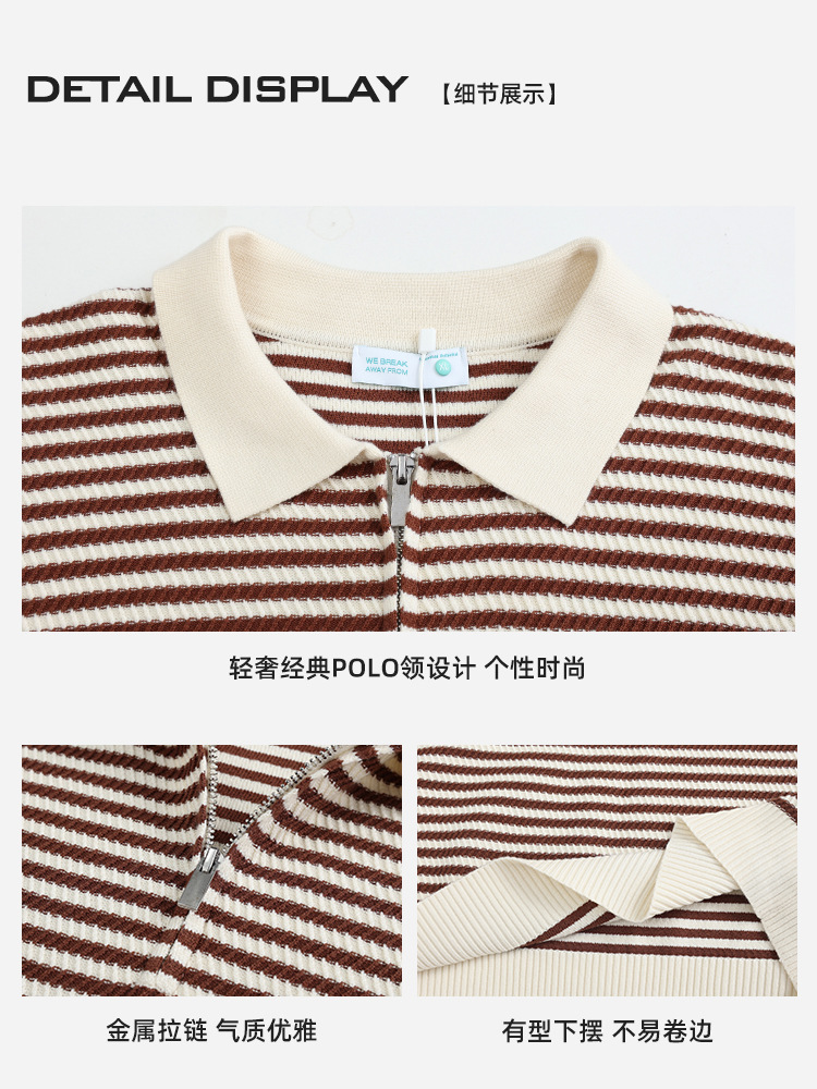 Uniqlo marca de lujo transfronterizo ligero de lujo Polo camisa de punto con cuello americano suéter Polo camisa hombre