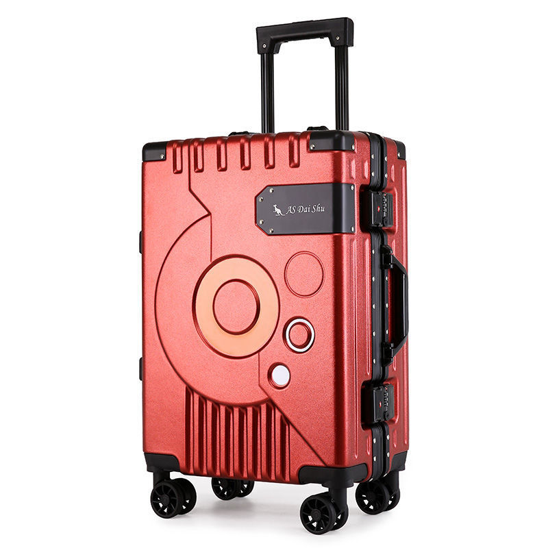 Marco de aluminio de alta gama resistente al desgaste caja de contraseña de gran capacidad caja de carro portátil multifuncional maleta de marco de forma especial de moda