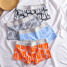 纯棉女士内裤女生平角裤中性宽边中腰运动透气舒适四角短裤