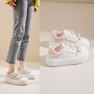 Summer mesh breathable big head small white shoes women's 2025 new explosion all-match casual sneaker platform shoes tide