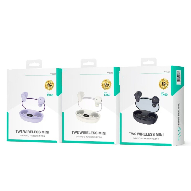 Bluetooth headset short handle mini wireless Bluetooth headset ultra-long standby Mini small transparent charging window