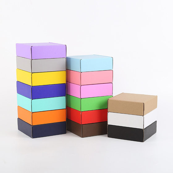 Wholesale e-commerce clothing express logistics packing box yellow flying machine box five-layer corrugated folding carton printable logo