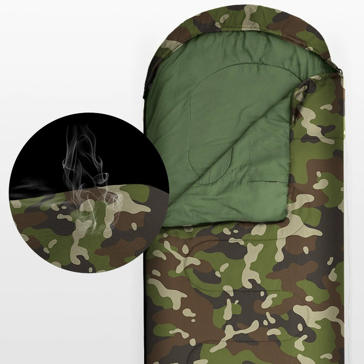 En stock emergencia camuflaje sucio impermeable adulto saco de dormir suministro directo de fábrica grupo edificio camping entrenamiento campamento al aire libre saco de dormir
