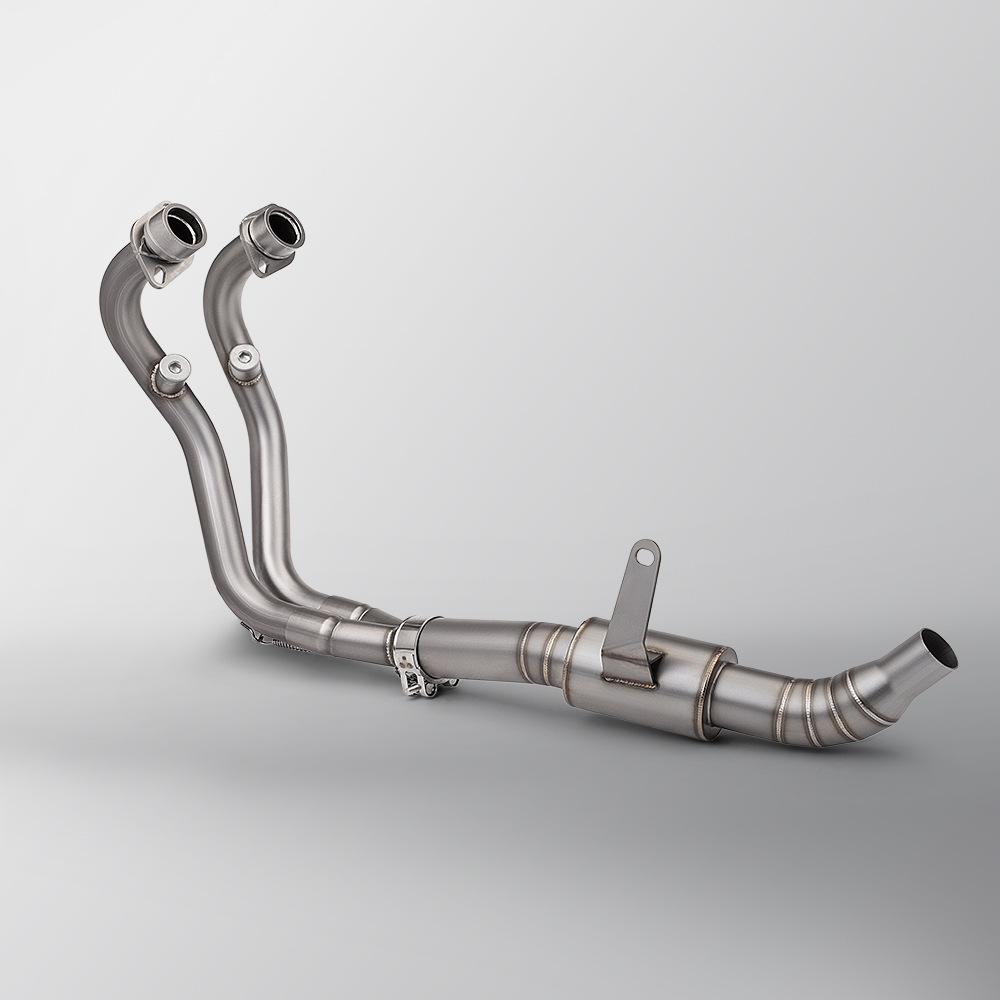 Motorcycle Kaiyue 321R Exhaust Pipe with Drum Front Section Stainless Steel High Temperature Resistant End Section Non-destructive Installation