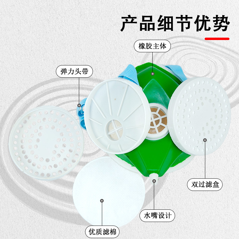Máscara de polvo tipo 301 máscara de media cara máscara de piedra de molienda de cemento de mina de carbón máscara de protección laboral permeable al polvo