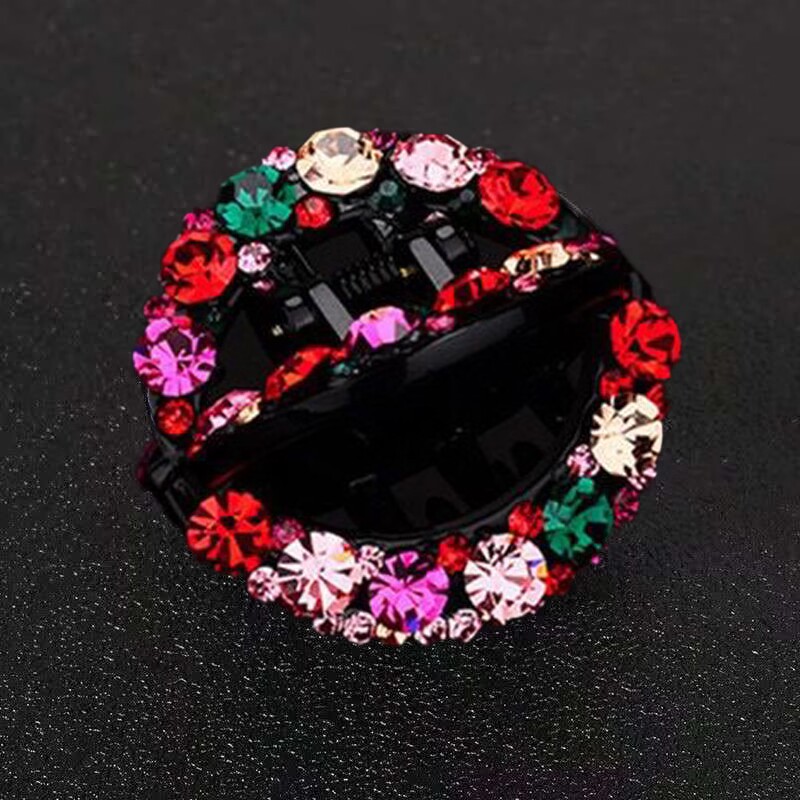 新款韓版髮飾馬尾夾頂夾多色可選閃耀水鑽高檔奢華水鑽髮夾抓夾女