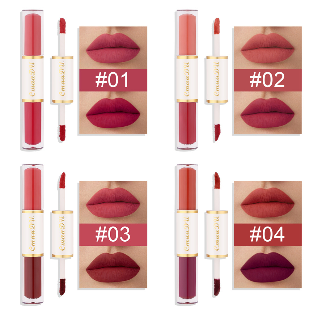 Check it out! Link Disclaimer - For export only :CmaaDu 8-piece Double-headed Long-lasting Lip gloss undefined